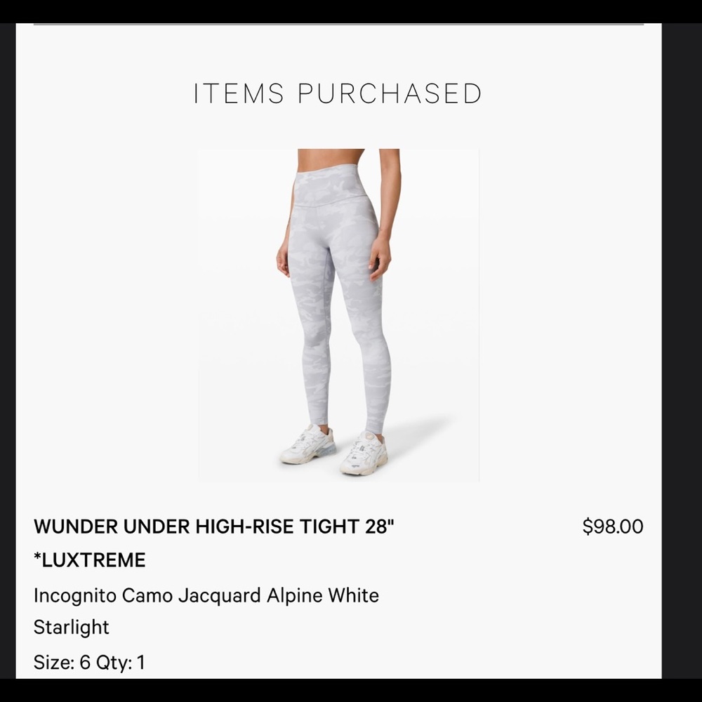 Lululemon wunder under high rise 28”